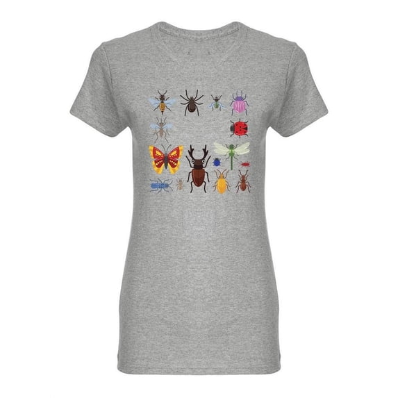 Set Of Cute Insects Shaped T-Shirt Women -Image by Shutterstock, Female XX-Large