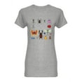 thumbnail image 1 of Set Of Cute Insects Shaped T-Shirt Women -Image by Shutterstock, Female x-Large, 1 of 2