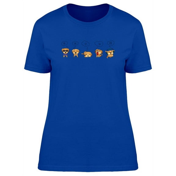 Set Of Dogs Emotions T-Shirt Women -Image by Shutterstock, Female Small