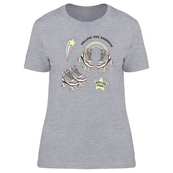 Set Of Fashion Skates T-Shirt Women -Image by Shutterstock, Female Large