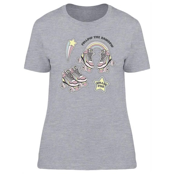 Set Of Fashion Skates T-Shirt Women -Image by Shutterstock, Female Large