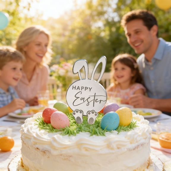 Set Of Festive Easter Cake Toppers, Decorative Decorations For Cupcakes, Desserts, And Holiday Baking To Create Beautiful Spring Party Treats