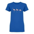 thumbnail image 1 of Set Of Flamingos Design Shaped T-Shirt Women -Image by Shutterstock, Female Small, 1 of 2