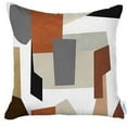 thumbnail image 1 of HomeRoots 471912 18 x 18 in. Abstract Zippered Handmade Polyester Throw Pillow, Black & Maroon - Set of 4, 1 of 3