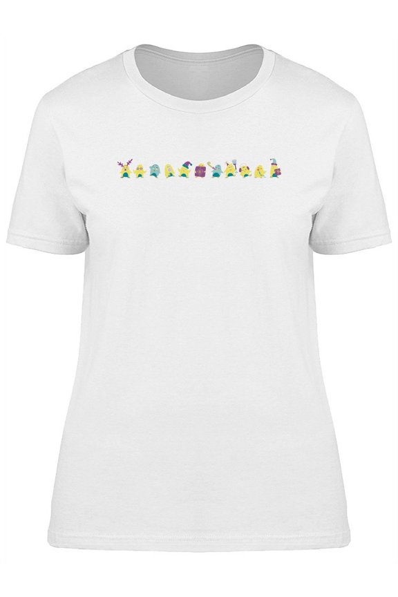 Set Of Funny Penguins T-Shirt Women -Image by Shutterstock, Female x-Large