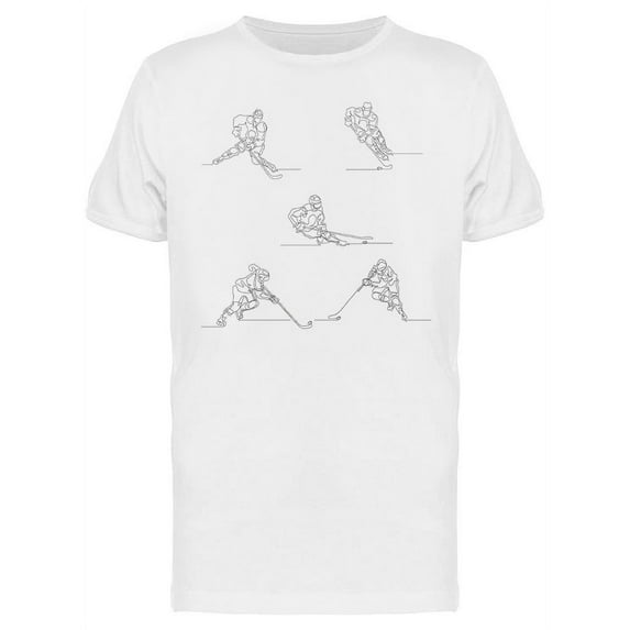 Set Of Hockey Players Design T-Shirt Men -Image by Shutterstock, Male Medium