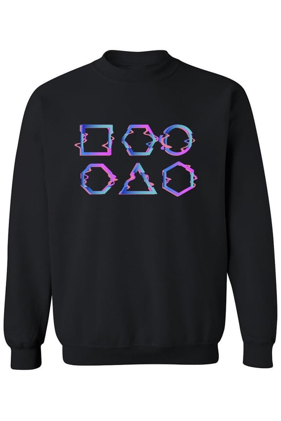 Set Of Holo Shapes Sweatshirt Men -Image by Shutterstock, Male XX-Large