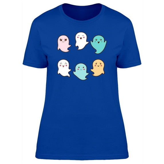 Set Of Kawaii Ghosts T-Shirt Women -Image by Shutterstock, Female Large