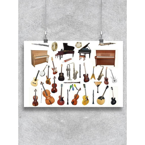 Set Of Music Instruments Poster -Image by Shutterstock