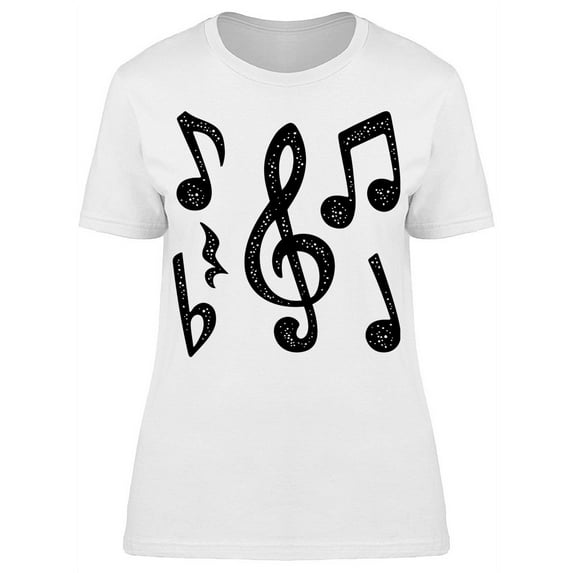 Set Of Music Notes T-Shirt Women -Image by Shutterstock, Female Medium