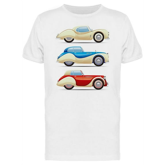 Set Of Retro Cars T-Shirt Men -Image by Shutterstock, Male Small