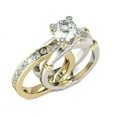 thumbnail image 1 of Set Of Rings With Diamonds, All-Match Three-Color Ring, 1 of 6