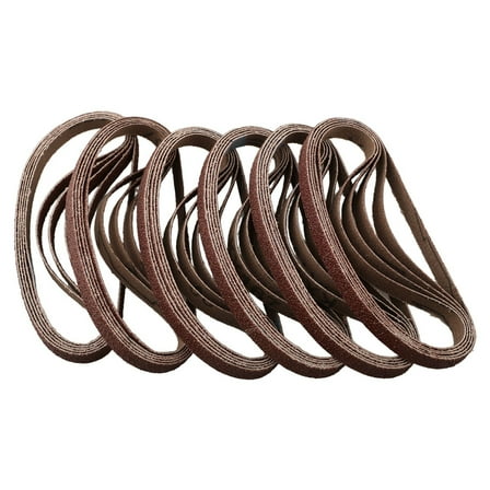 Set Of Sanding Belts With Multiple Grits Totaling To 30 Pieces Size 10X330Mm 60# Fangkenuo