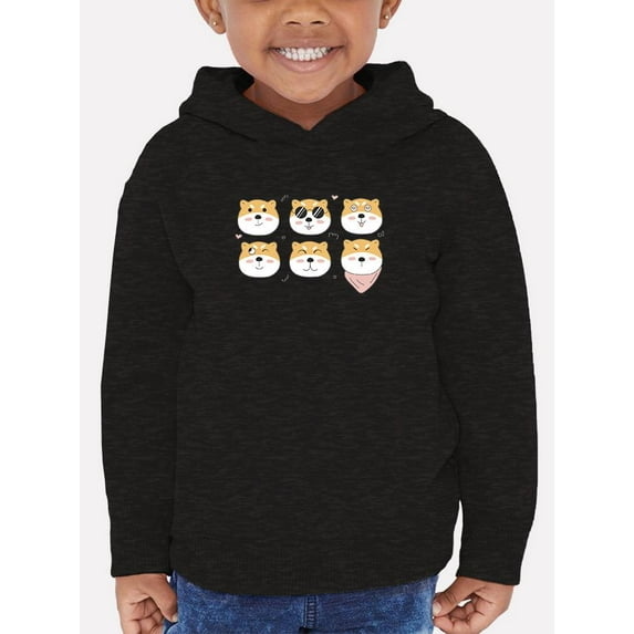 Set Of Shiba Inu Faces Hoodie Toddler -Image by Shutterstock, 2 Toddler
