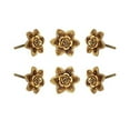 thumbnail image 1 of Set Of Six Gold Flower Cabinet Knobs by Perilla Home, 1 of 14