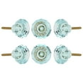 thumbnail image 1 of Set Of Six Light Blue Cut Glass Cabinet Knobs by Perilla Home, 1 of 6