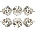 thumbnail image 1 of Set Of Six Silver Mirror Glass Cabinet Knobs by Perilla Home, 1 of 13
