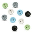 thumbnail image 1 of Set Of Ten Button Multi Coloured Ceramic Knob, 1 of 9