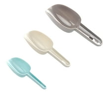 Vikakiooze Set Of Three Versatile Plastic Spoons For Kitchen Use Ideal For Handling Flour Sugar Grains Ice And More With Easy Grip And Compact Storage