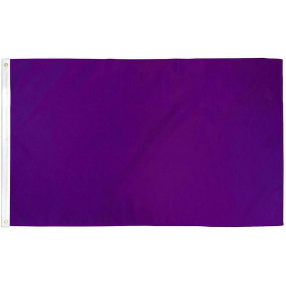 Set Of Two (2) PURPLE Solid Color Flag 3x5ft Blank Flag SUPER POLYESTER 100D FADE RESISTANT