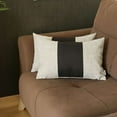 thumbnail image 1 of Set Of Two 20" X 12" Grey And Black Geometric Zippered Handmade Polyester Lumbar Pillow, 1 of 5