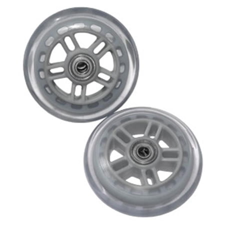 Set Of Two 98MM Replacement Wheels For A And A2 Kick Scooter - Clear