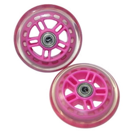 Set Of Two 98MM Replacement Wheels For A And A2 Kick Scooter - Pink