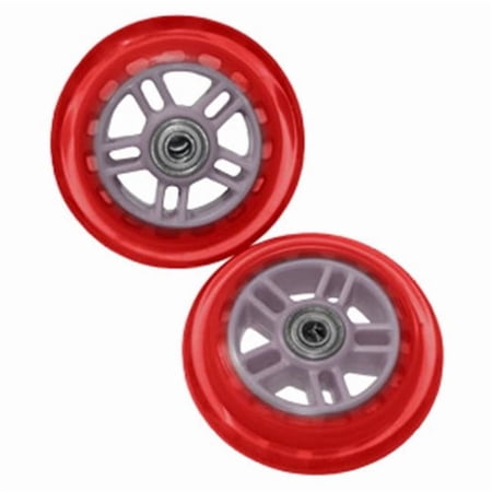 Set Of Two 98MM Replacement Wheels For A And A2 Kick Scooter - Red