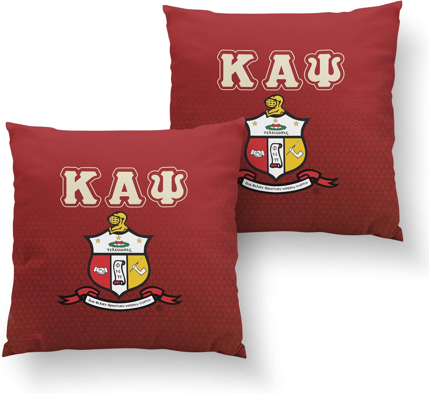 Set Of Two Throw Pillow Covers 16 X 16 Letters And Shield Official Vendor
