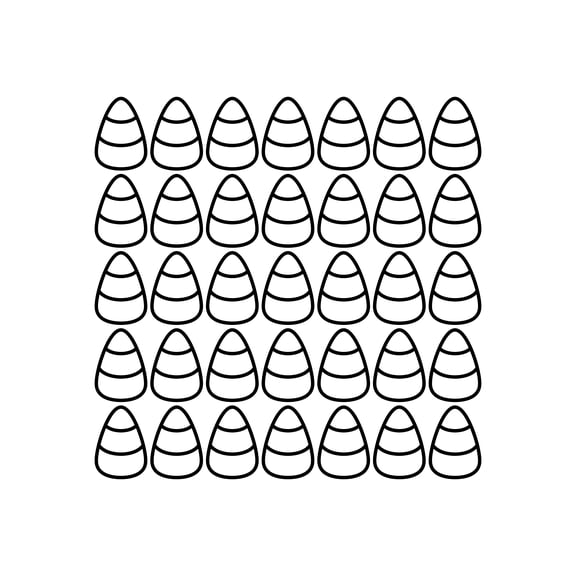 Set Os 35 Vinyl Wall Art Decal - Candy Corn Pattern - 4.3" x 3" - Cute Fun Little Candy Halloween Design Sticker For Living Room Kids Room Playroom Coffee Shop Classroom Spooky Decor