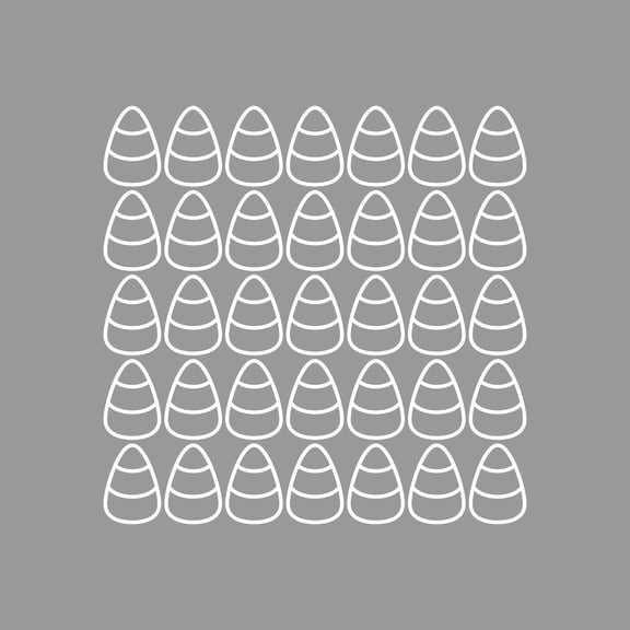 Set Os 35 Vinyl Wall Art Decal - Candy Corn Pattern - 4.3" x 3" - Cute Fun Little Candy Halloween Design Sticker For Living Room Kids Room Playroom Coffee Shop Classroom Spooky Decor
