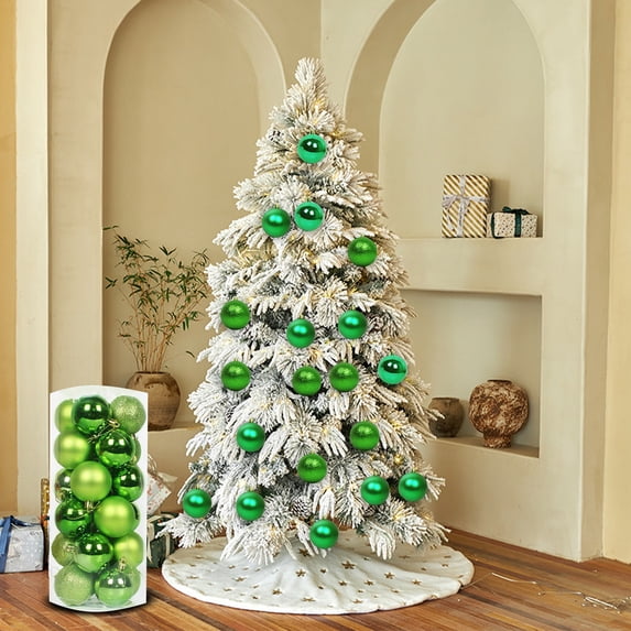 2024 End-of-year Savings Clearance! Set Pack Of 24Pcs Christmas Pendant Decorative Shatterproof Christmas Tree Pendants Hanging 100mm Christmas Baubles Balls Ornaments on Clearance!