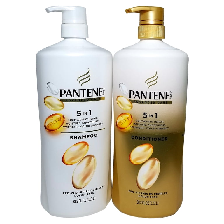 Pantene 5-in-1 Shampoo & Conditioner Set, Lightweight Repair