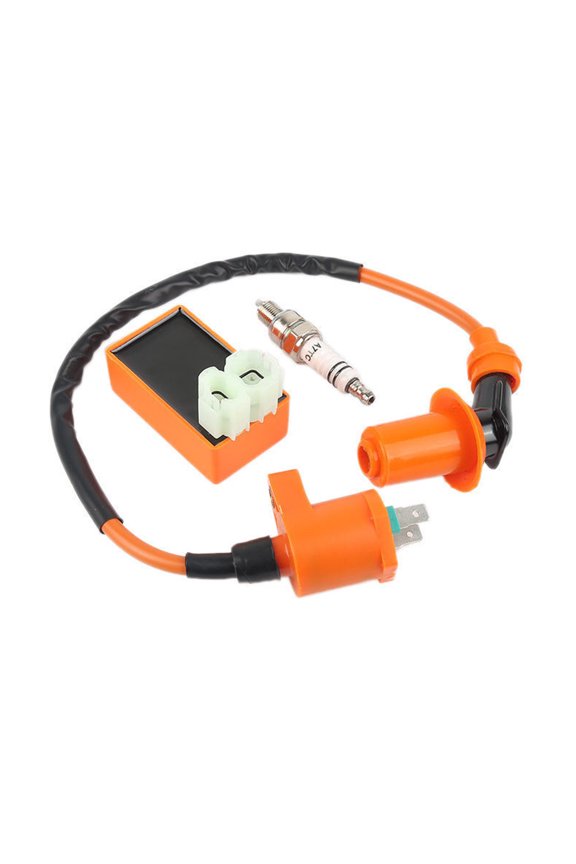 Set Racing Ignition Coil Spark Plug CDI For 4-Stroke Engine Scooter ATV 50-150cc