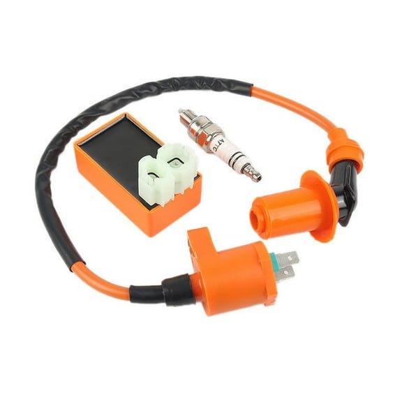 Set Racing Ignition Coil Spark Plug CDI For 4-Stroke Engine Scooter ATV 50-150cc