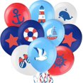 Set Sail with 45 Nautical Party Latex Balloons Anchor, Sailboat