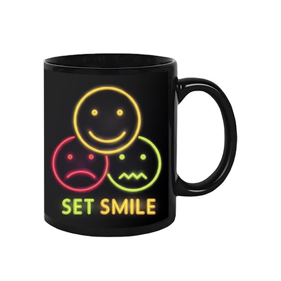Set Smile Neon Mug  -Image by Shutterstock,