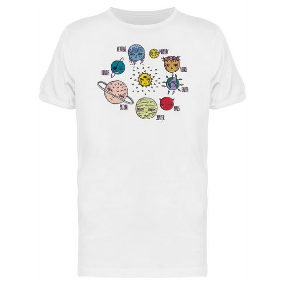 Set Solar System Planets T-Shirt Men -Image by Shutterstock, Male XX-Large