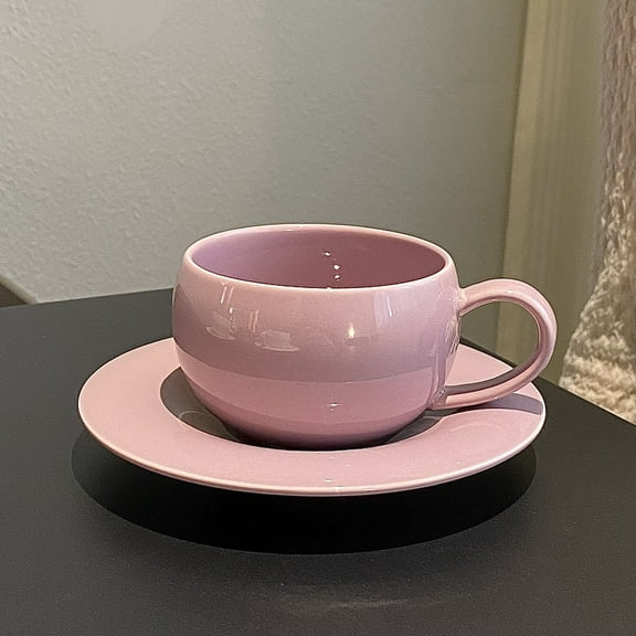 Set, Solid Color Teacup And Saucer, Coffee Cup And Saucer Plate, Drinking Cups For Breakfast, Tea Party, Afternoon Tea, Home, Garden, Restaurant And More, Summer Winter Drinkware, Gifts