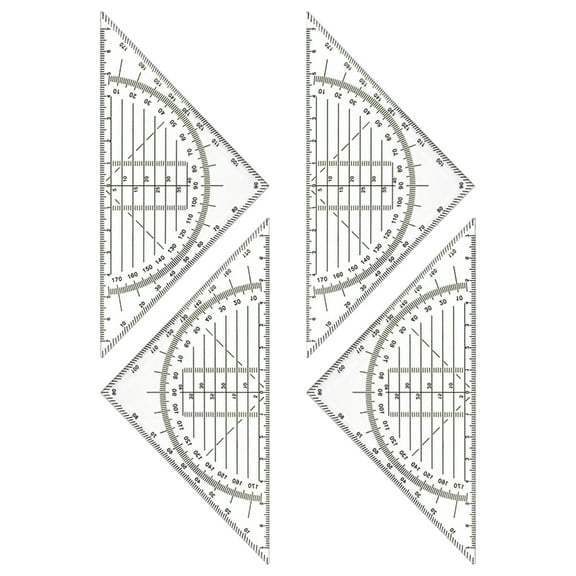 Set Square 180 Degrees Math Protractors Multifunctional Geometry Measuring Tool for Engineering Drafting Drawing