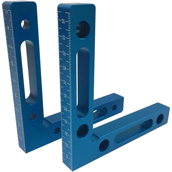 Set Square, Carpentry Tool Positionings Woodworking Fixture Aluminium Alloy 90 Degree Precise Clamping Square Right Angle Clamps Corner Positioning Ruler