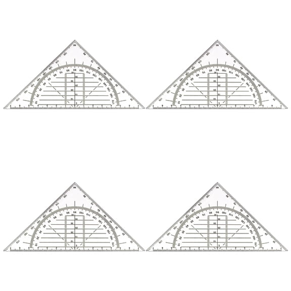 Set Square with 180 Degrees Math Protractor Multifunctional Geometry Set Square Angle-Measuring Instrument for Drafting