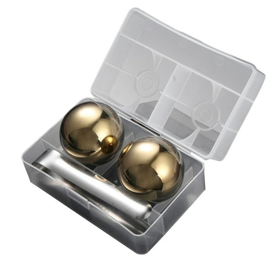 Set Stainless Steel Reusable Metal Ice Cubes Cooler Round Set for Drinks and Bars