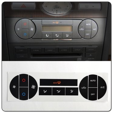 Ford KA Heater Control Panel Sticker Set - Repair Worn Buttons (Made In Portugal)