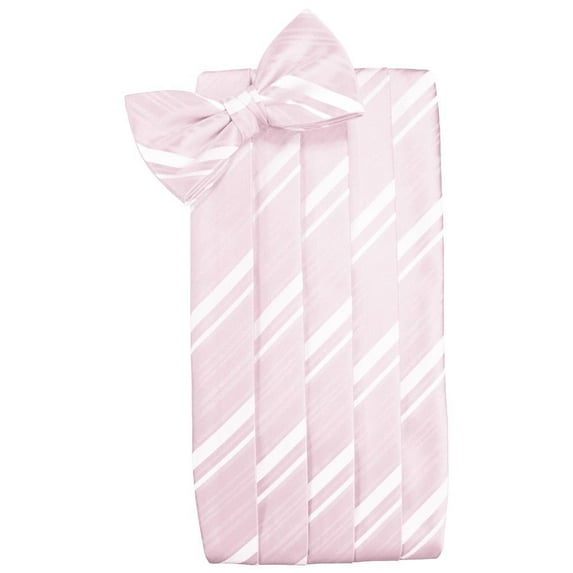Set Striped Satin Cummerbund & Bow Tie