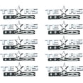 thumbnail image 1 of (Set of TEN) Muzzys American Flag Texas Edition Emblem Badge 3M Stick on COMPATIBLE WITH: Silverado, Sierra, Tundra, Tacoma, Fender, Tailgate Door Car Truck BLACK AND WHITE SUBDUED, 1 of 6