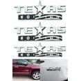 thumbnail image 1 of (Set of THREE) Muzzys American Flag Texas Edition Emblem Badge 3M Universal Stick on, FITS Silverado, Sierra, Fender, Tailgate, Door, Car, Truck BLACK AND WHITE SUBDUED, 1 of 5