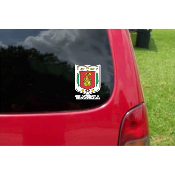Set Tlaxcala Mexico Coat of Arms State Emblem Escudo de Armas Decals Stickers Full Color/Weather Proof