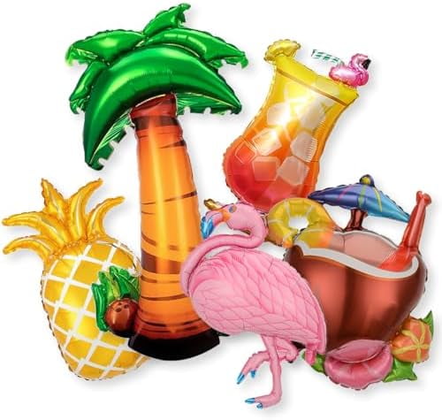 Set - Tropical Party Decorations - Palm Trees Flamingo Coconut Pineapple Foil Balloons for Birthday Party Luau Weddings Graduations Summer Pool Party Decor Supplies$$Electronics Accessories