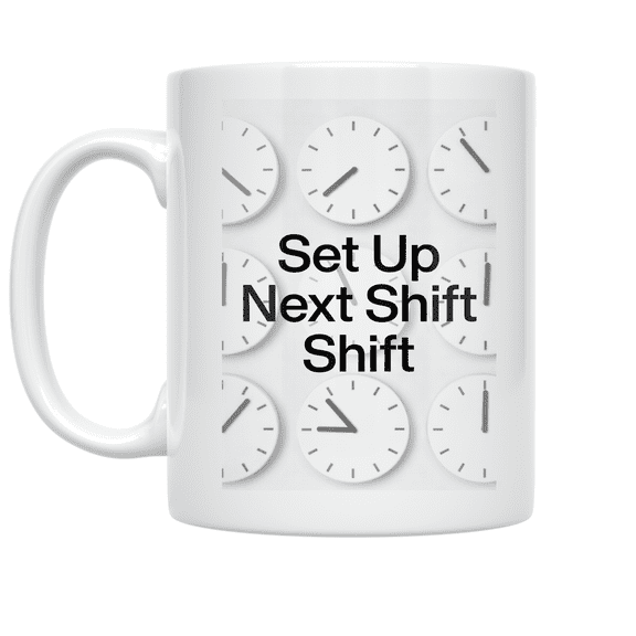 Set Up Next Shift Team Values Design - Corporate Professional - 11 oz Ceramic Coffee Mug